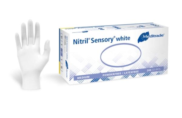 Sensory White Nitril Untersuchungshandschuhe